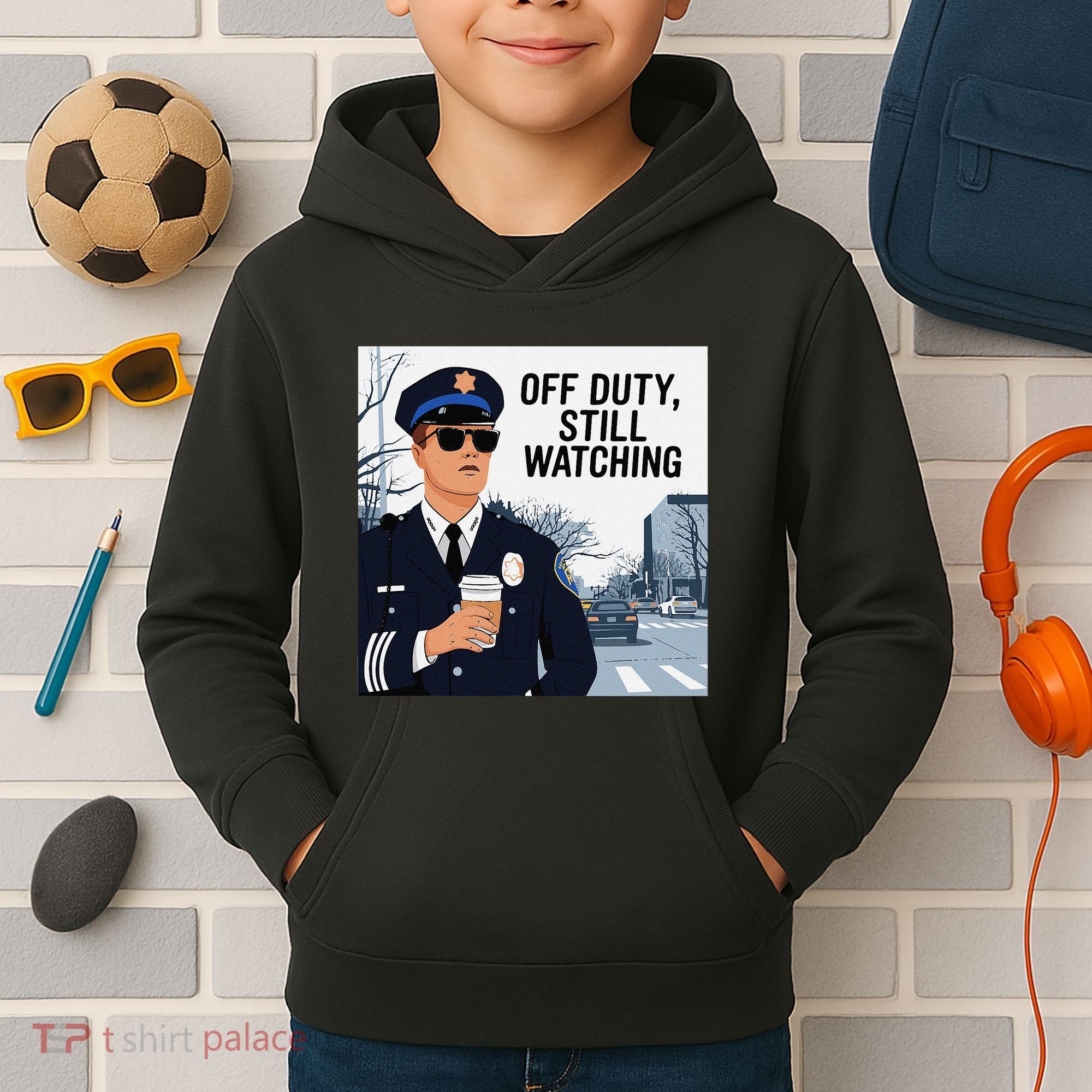 Police State Trooper Super Trooper Costume Sheriff Costume Kids Hoodie