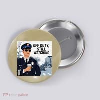 Police State Trooper Super Trooper Costume Sheriff Costume Button thumb 0