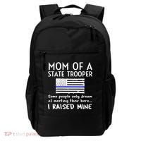 Proud State Trooper Mom Mother Thin Blue Line American Flag Cool Gift Backpack thumb 0