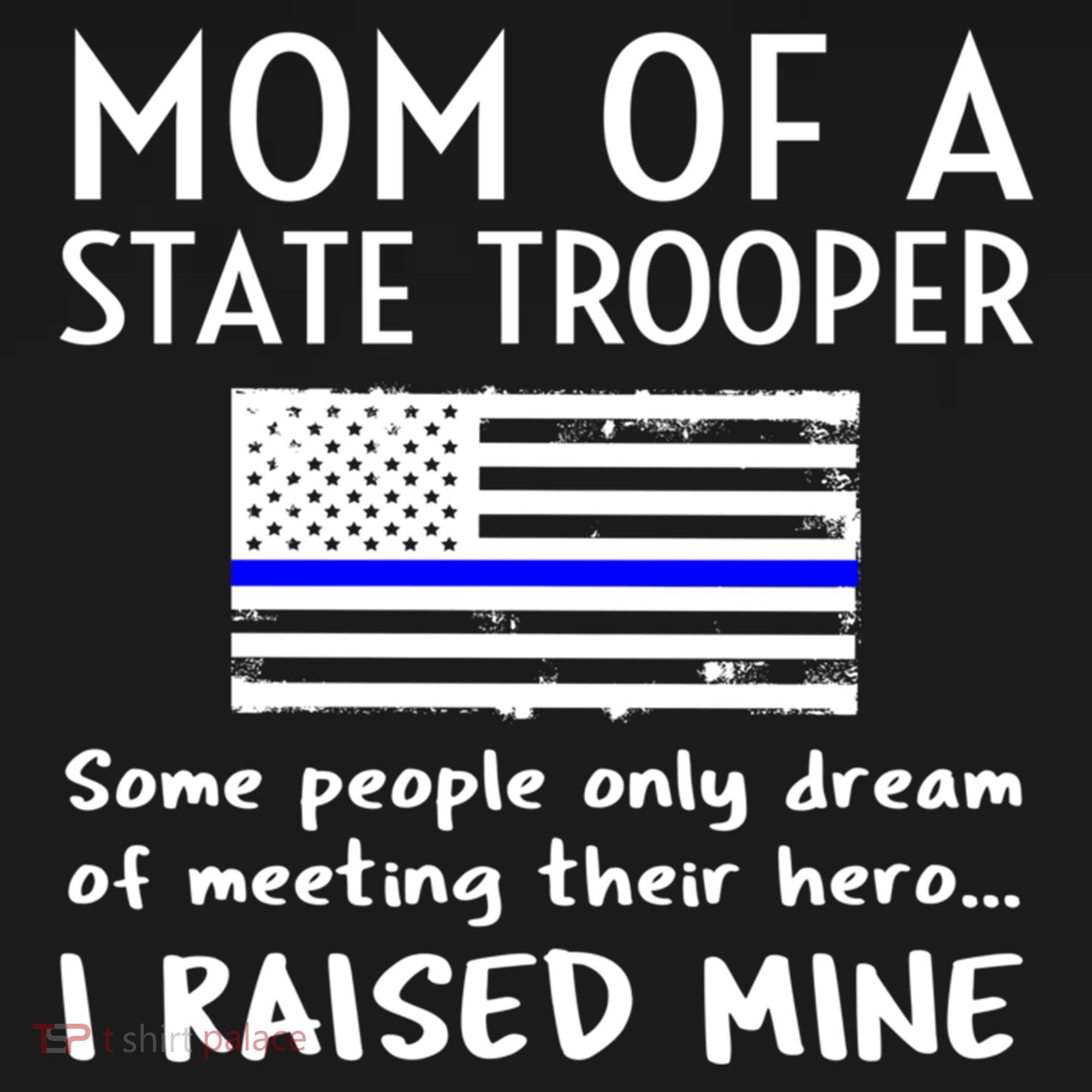 Proud State Trooper Mom Mother Thin Blue Line American Flag Cool Gift Ornament