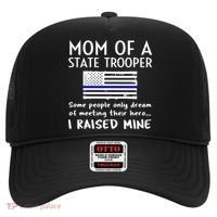 Proud State Trooper Mom Mother Thin Blue Line American Flag Cool Gift Hat thumb 0