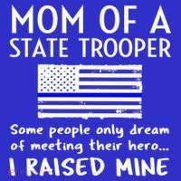 Proud State Trooper Mom Mother Thin Blue Line American Flag Cool Gift Mousepad thumb 1