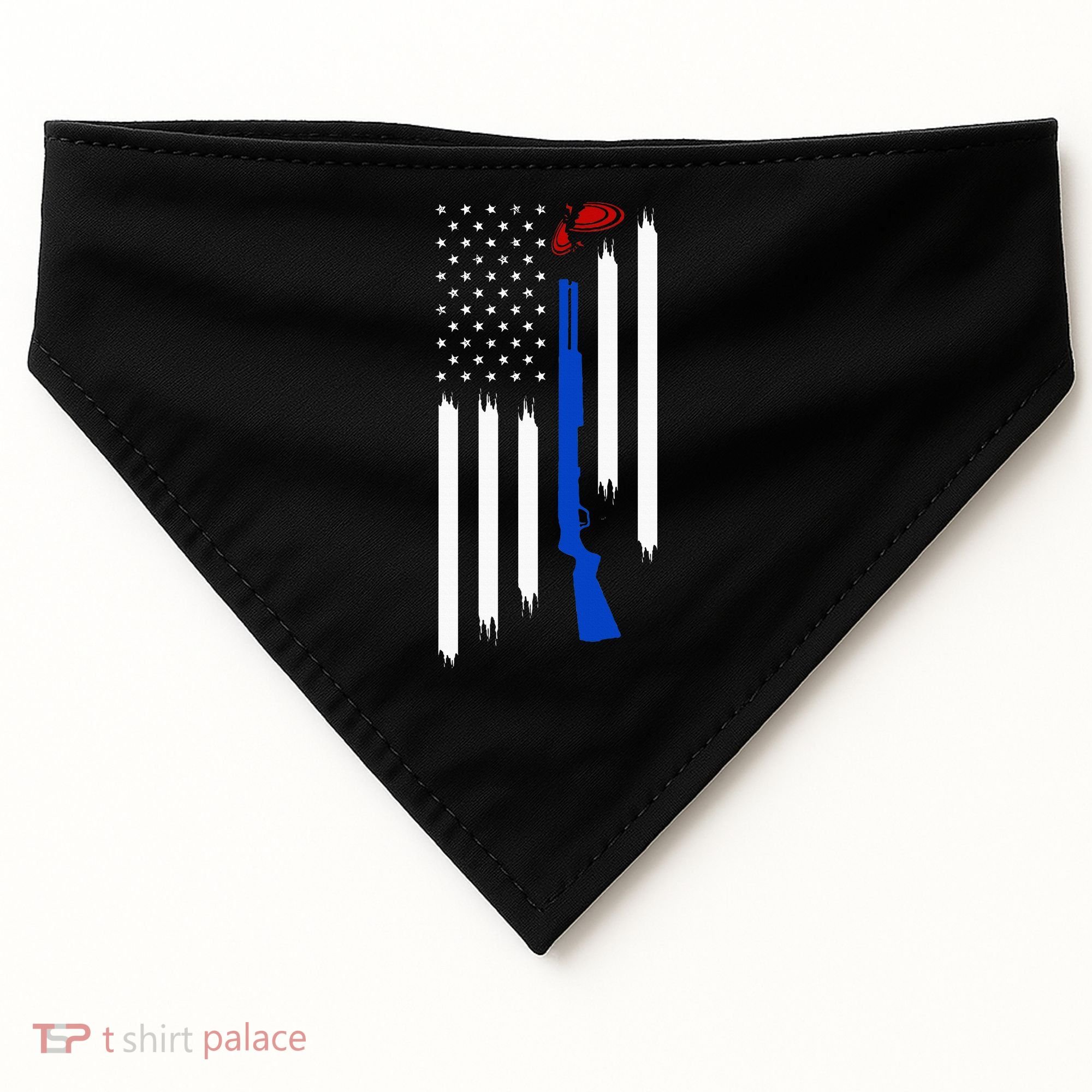 Patriotic Skeet Trap Clay Pigeon Shotgun Shooting USA-Made Doggie Bandana