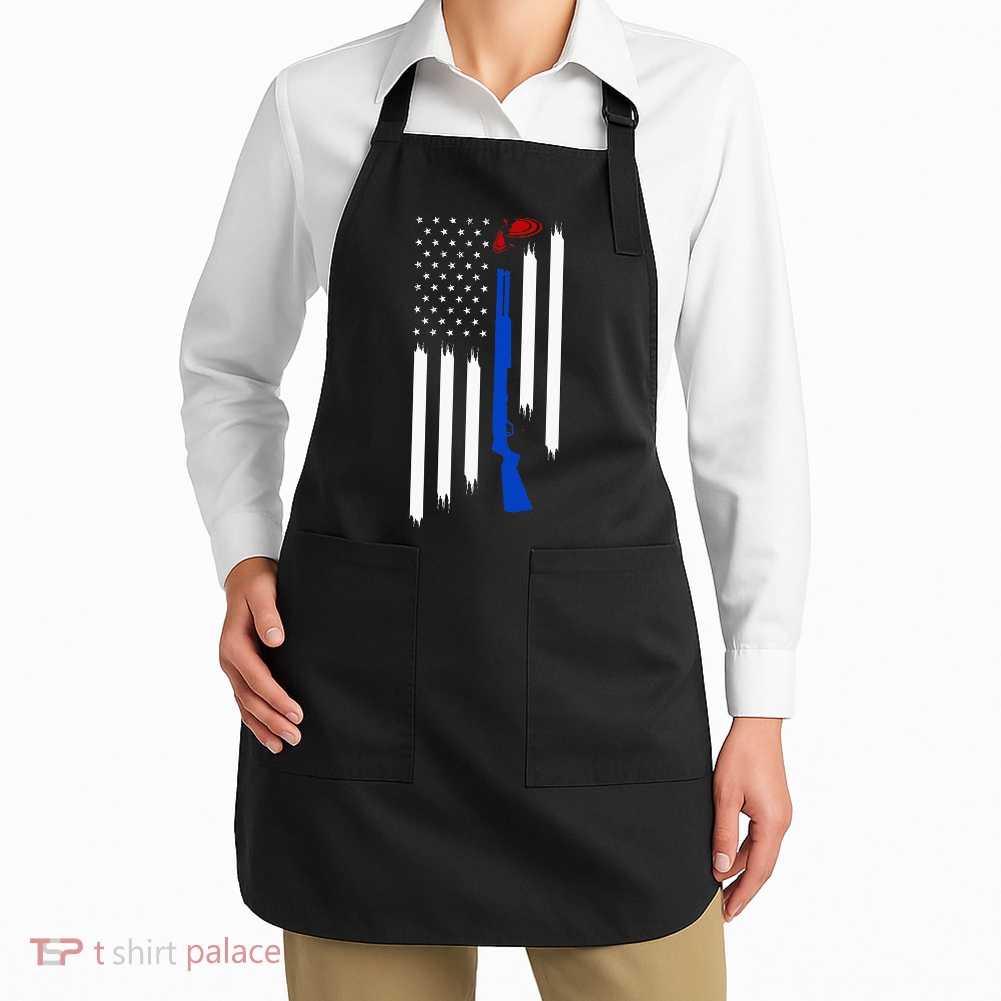 Patriotic Skeet Trap Clay Pigeon Shotgun Shooting Apron