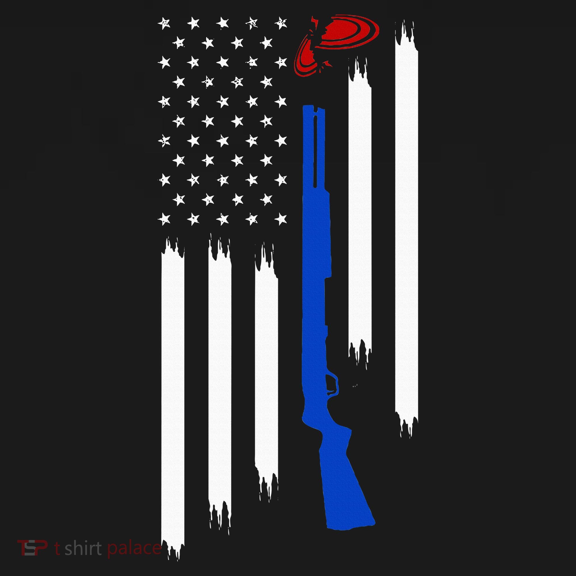 Patriotic Skeet Trap Clay Pigeon Shotgun Shooting T-Shirt
