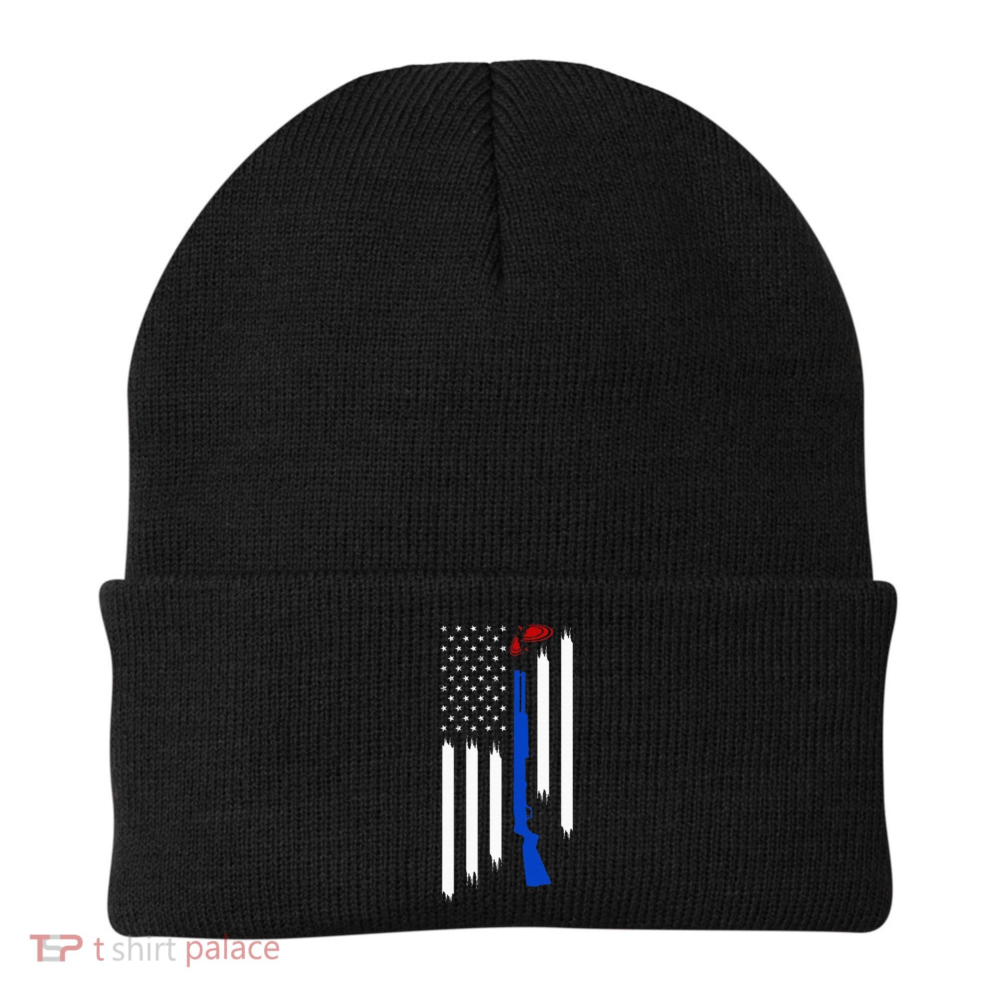 Patriotic Skeet Trap Clay Pigeon Shotgun Shooting Beanie
