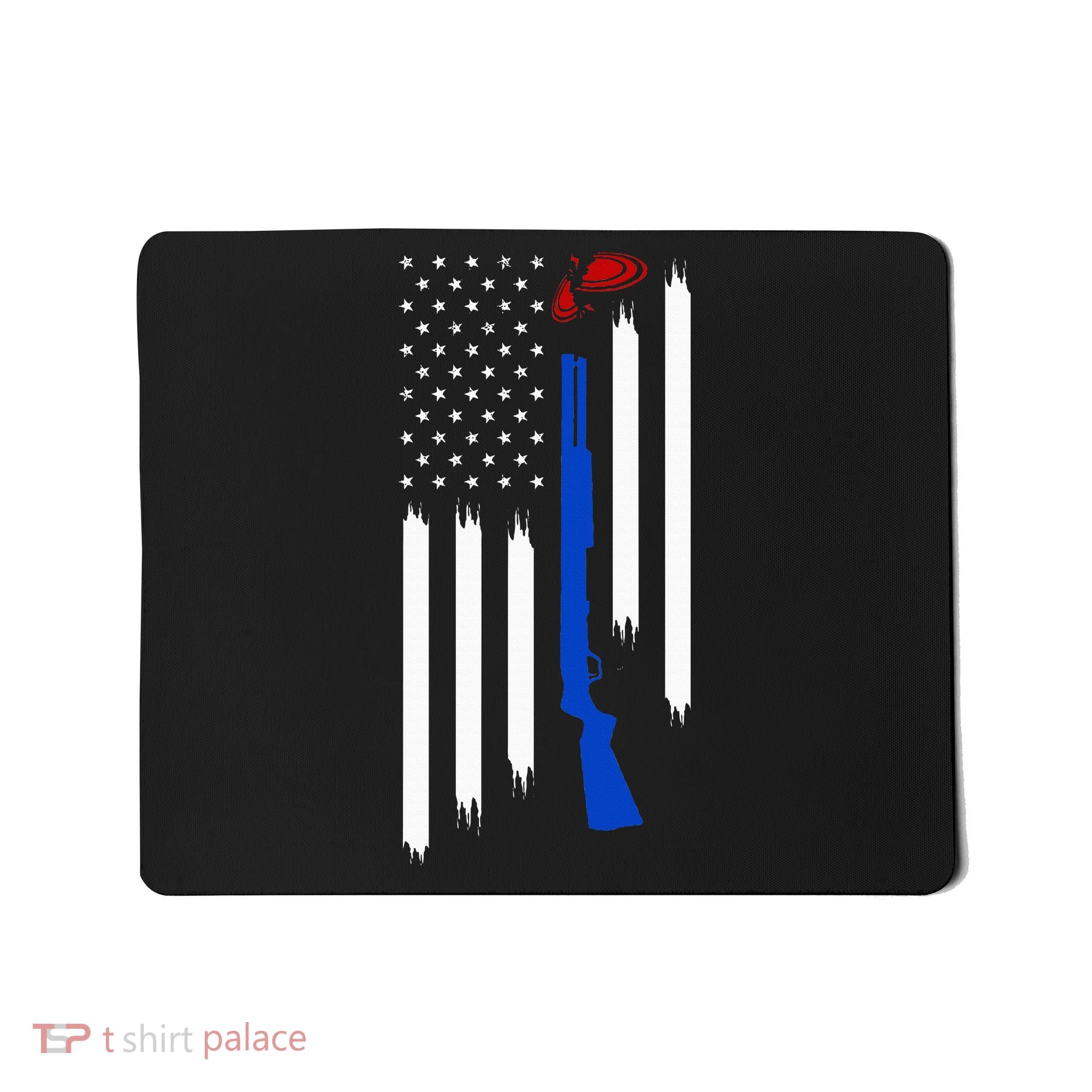 Patriotic Skeet Trap Clay Pigeon Shotgun Shooting Mousepad