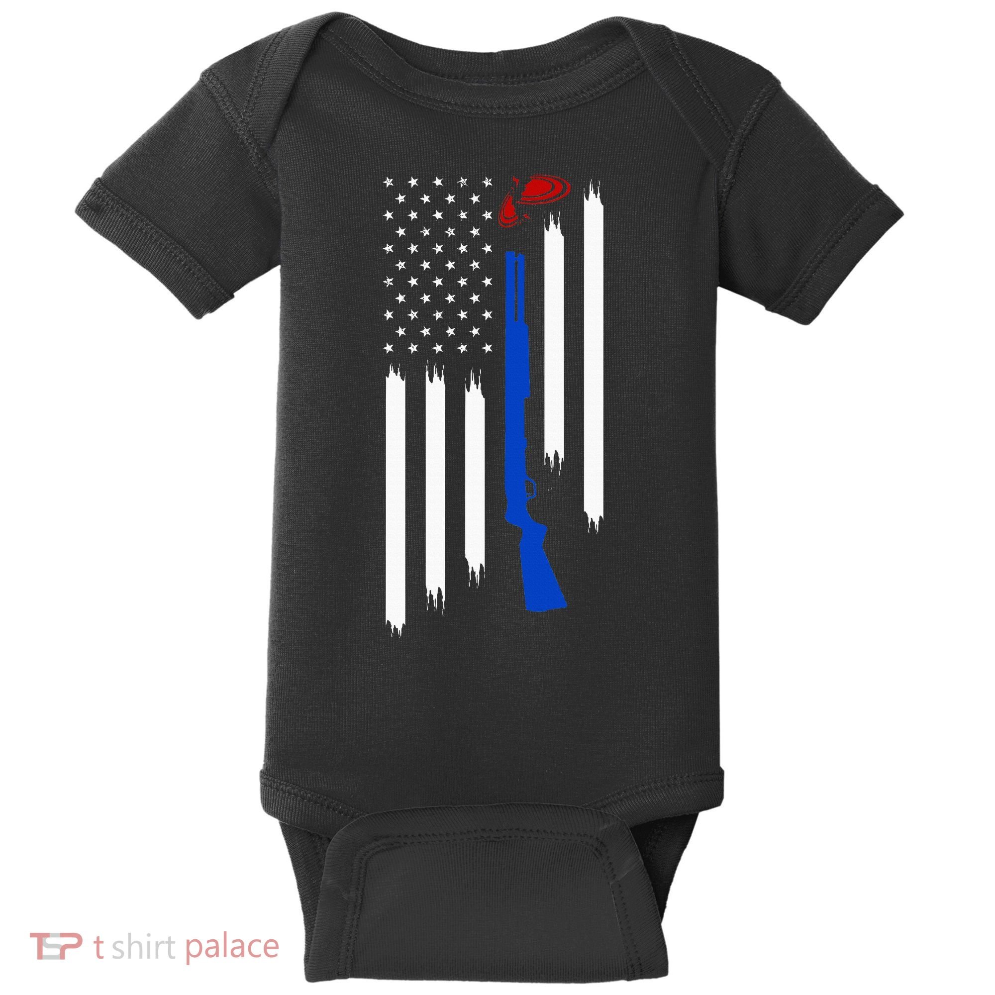 Patriotic Skeet Trap Clay Pigeon Shotgun Shooting Baby Bodysuit