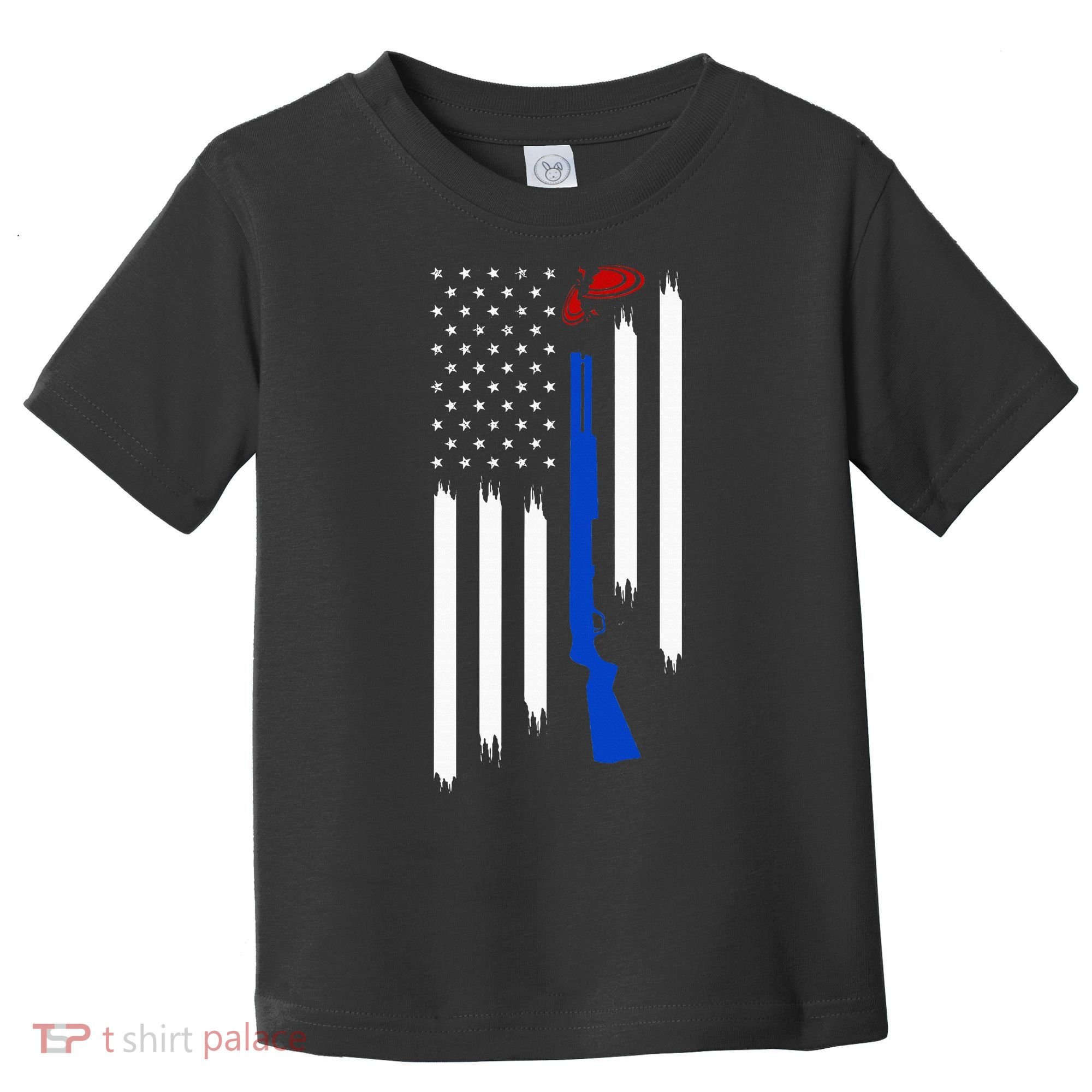 Patriotic Skeet Trap Clay Pigeon Shotgun Shooting Toddler T-Shirt