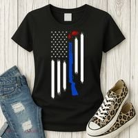 Patriotic Skeet Trap Clay Pigeon Shotgun Shooting Women's T-Shirt thumb 3