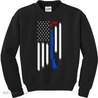 Patriotic Skeet Trap Clay Pigeon Shotgun Shooting Kids Sweatshirt thumb 0