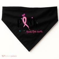 Pink Spread The Hope Time The Cure Breast Cancer Awareness USA-Made Doggie Bandana thumb 0