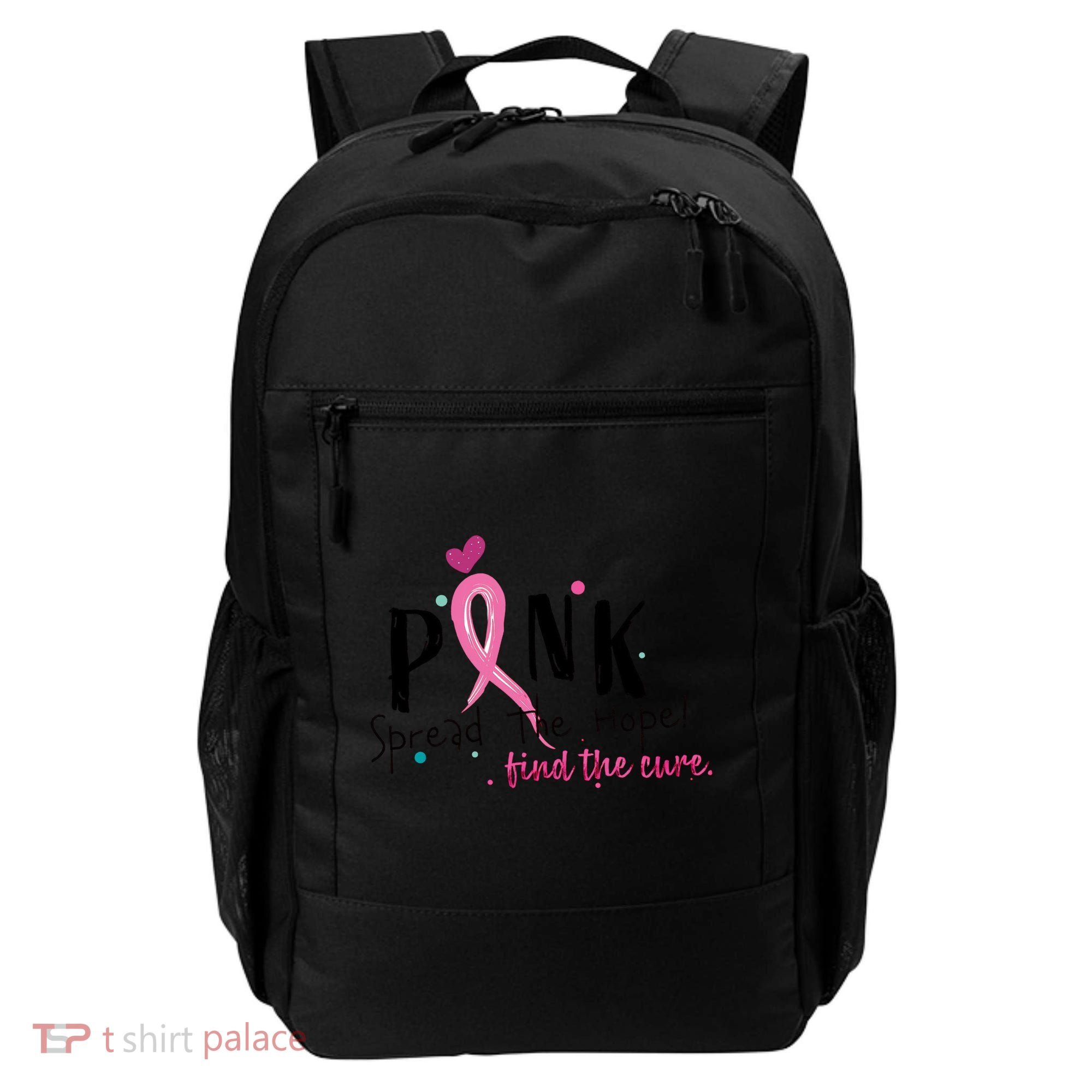 Pink Spread The Hope Time The Cure Breast Cancer Awareness Backpack