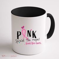 Pink Spread The Hope Time The Cure Breast Cancer Awareness Coffee Mug thumb 1