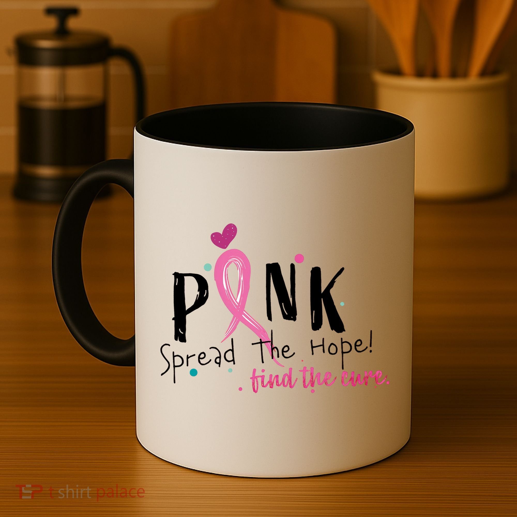 Pink Spread The Hope Time The Cure Breast Cancer Awareness Coffee Mug