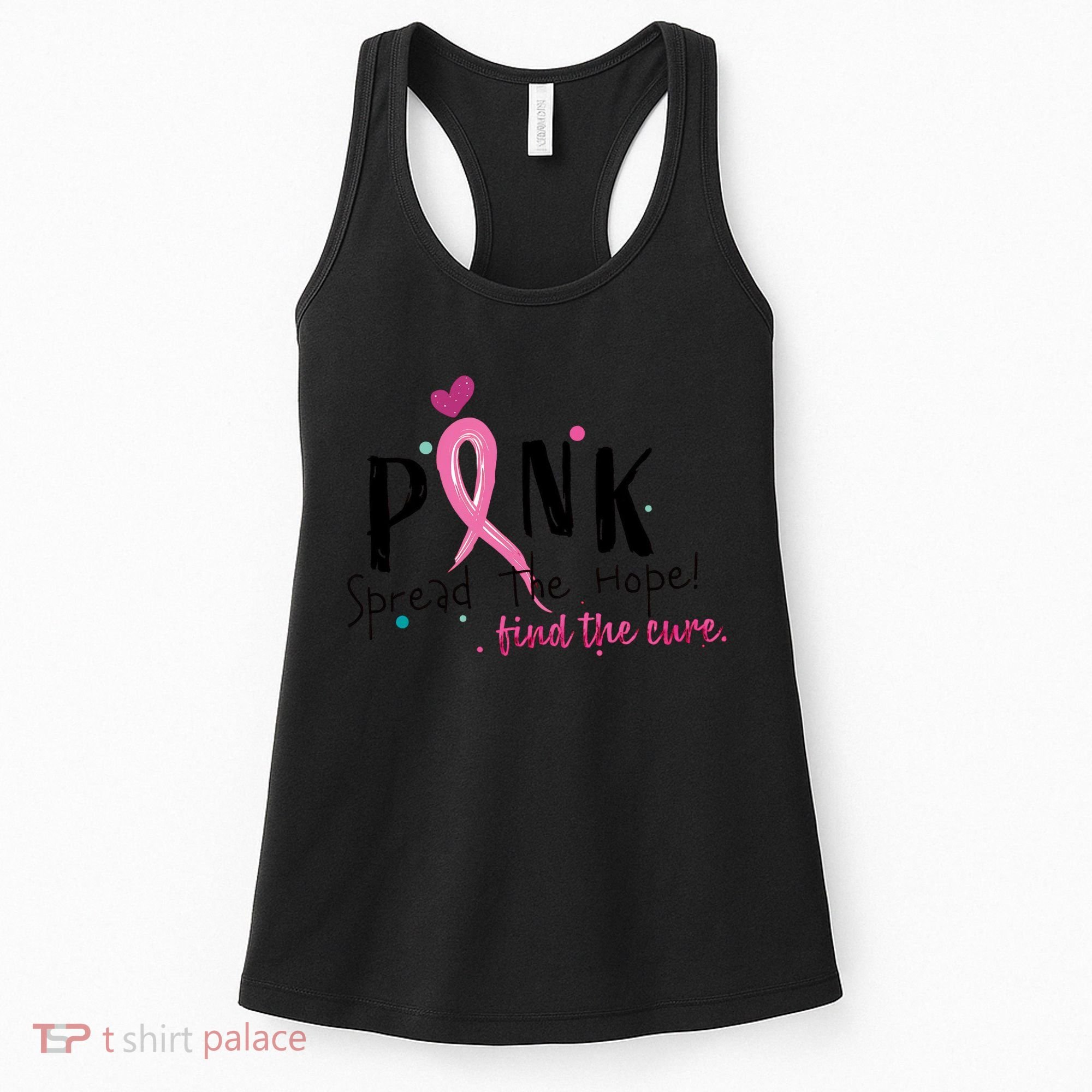 Pink Spread The Hope Time The Cure Breast Cancer Awareness Women's Tank Top