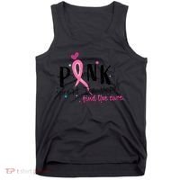 Pink Spread The Hope Time The Cure Breast Cancer Awareness Tank Top thumb 0