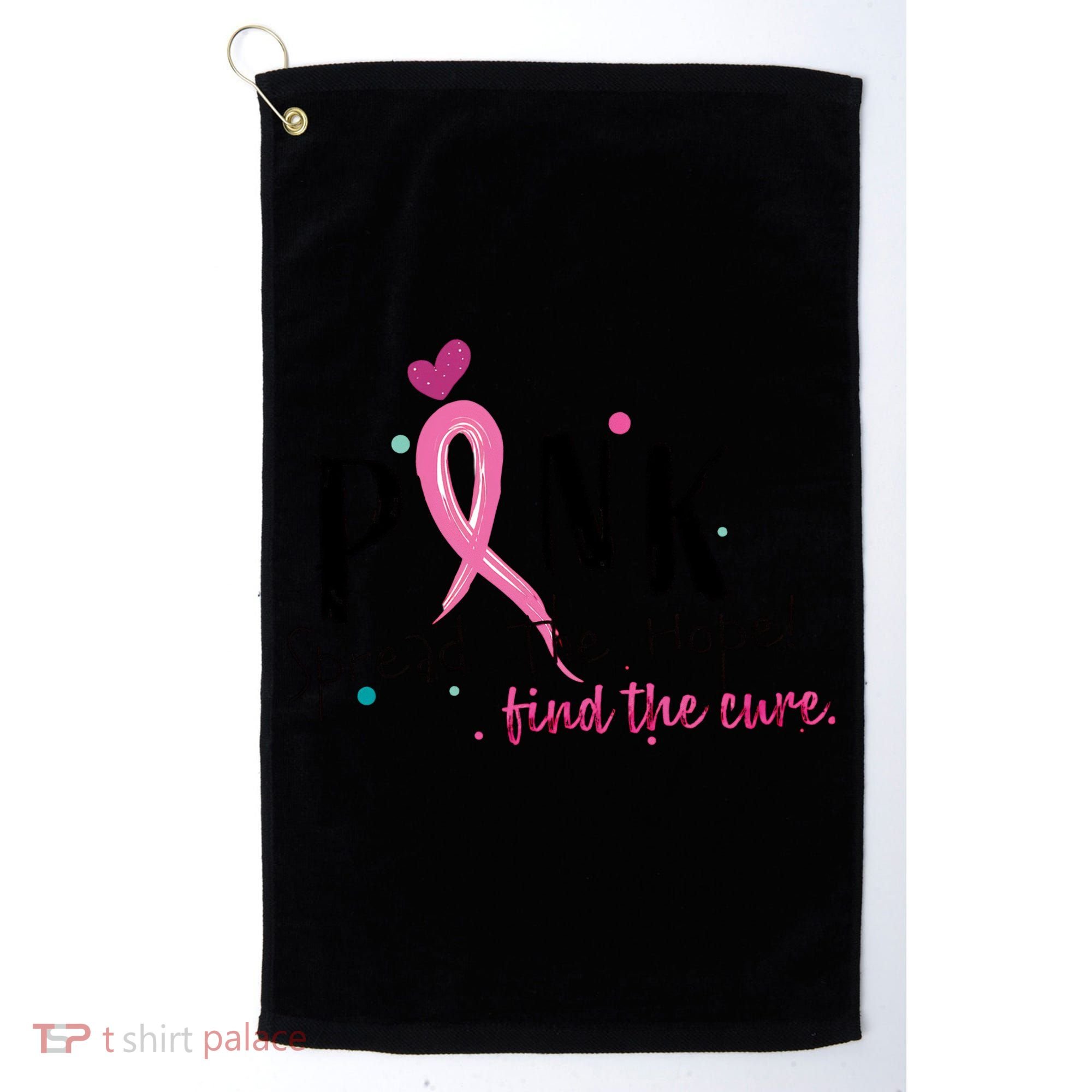 Pink Spread The Hope Time The Cure Breast Cancer Awareness Golf Towel