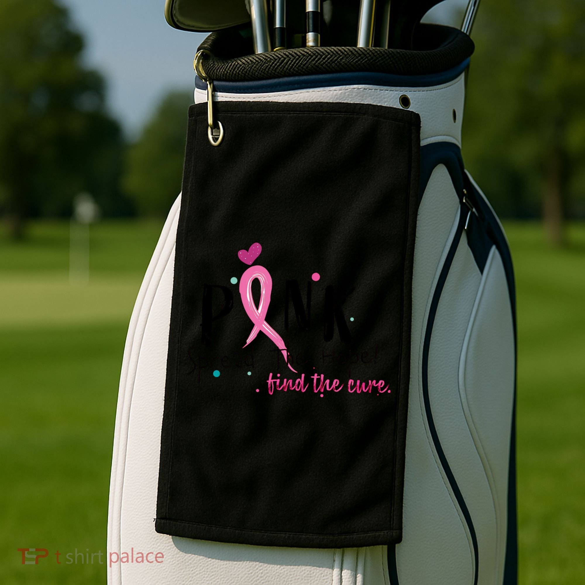 Pink Spread The Hope Time The Cure Breast Cancer Awareness Golf Towel
