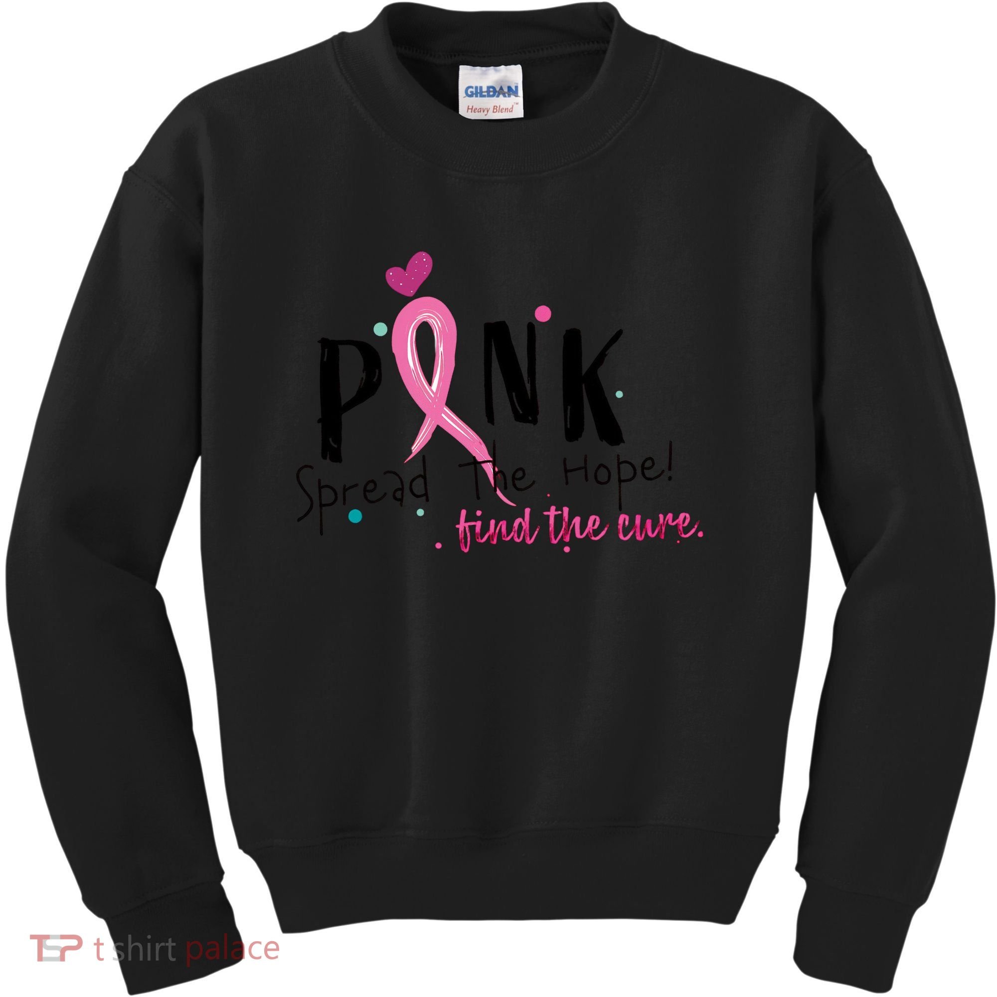Pink Spread The Hope Time The Cure Breast Cancer Awareness Kids Sweatshirt