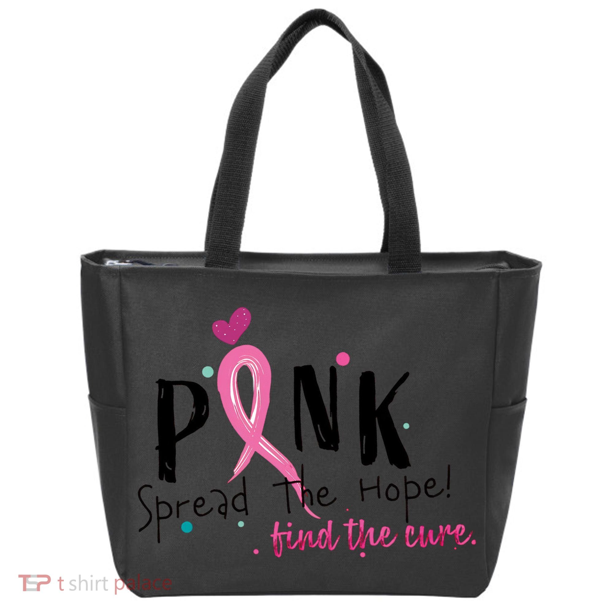 Pink Spread The Hope Time The Cure Breast Cancer Awareness Tote Bag
