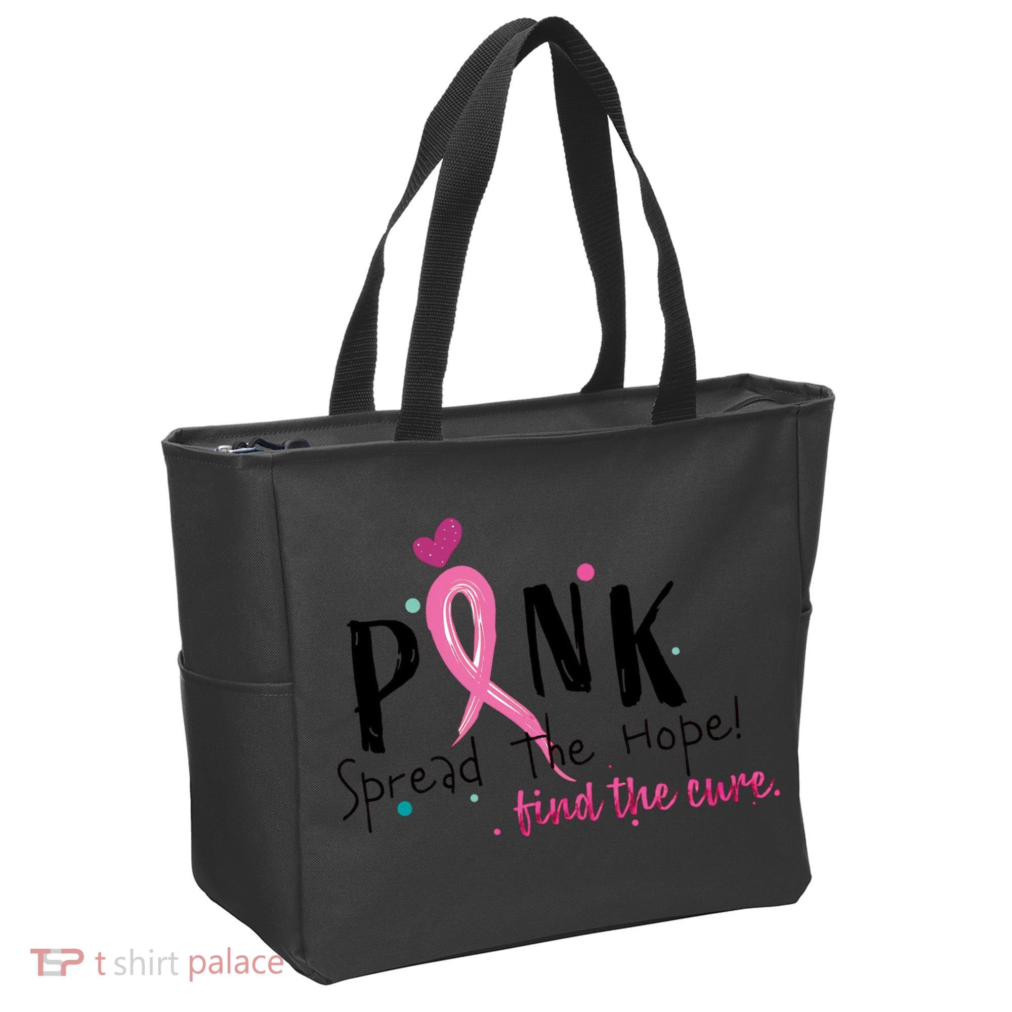 Pink Spread The Hope Time The Cure Breast Cancer Awareness Tote Bag