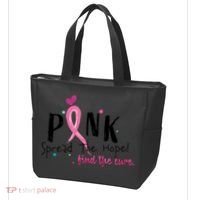 Pink Spread The Hope Time The Cure Breast Cancer Awareness Tote Bag thumb 3