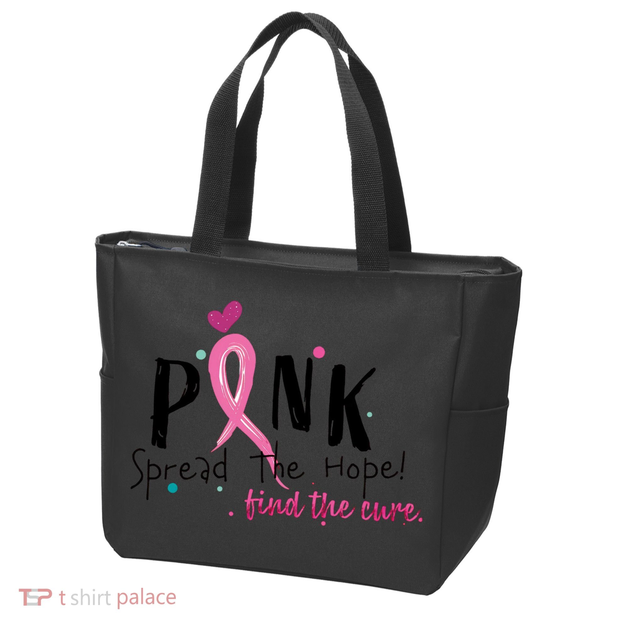Pink Spread The Hope Time The Cure Breast Cancer Awareness Tote Bag