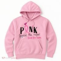 Pink Spread The Hope Time The Cure Breast Cancer Awareness Hoodie thumb 0