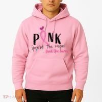 Pink Spread The Hope Time The Cure Breast Cancer Awareness Hoodie thumb 2