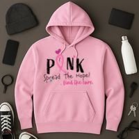 Pink Spread The Hope Time The Cure Breast Cancer Awareness Hoodie thumb 3