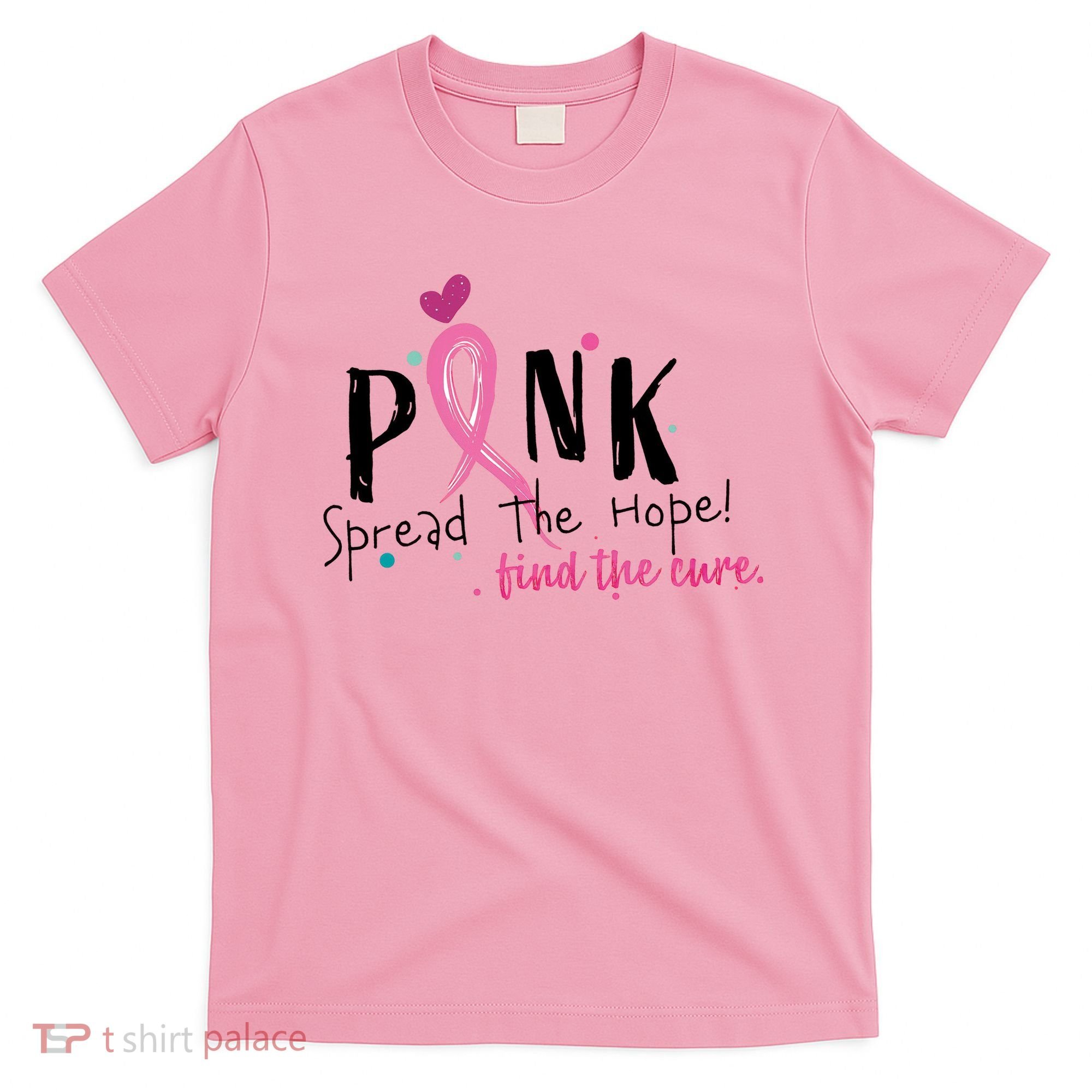 Pink Spread The Hope Time The Cure Breast Cancer Awareness T-Shirt