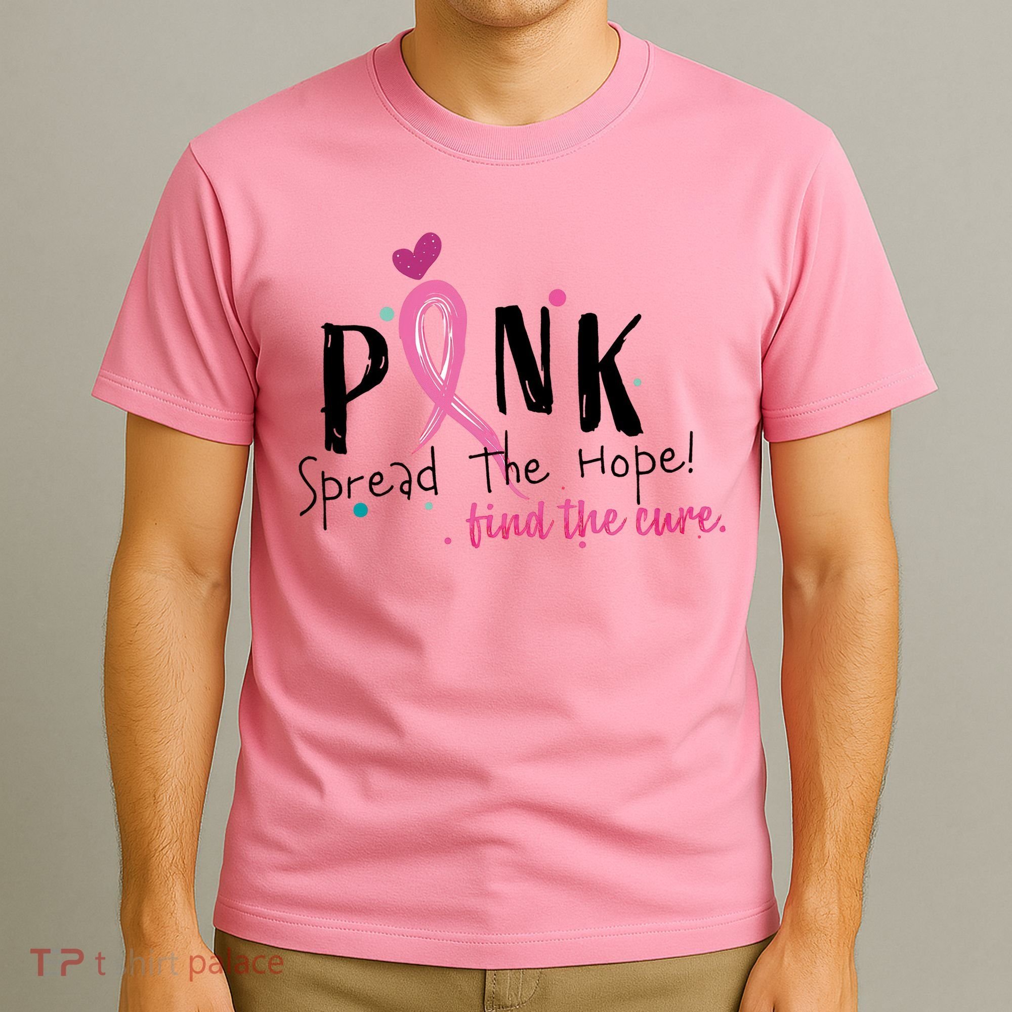 Pink Spread The Hope Time The Cure Breast Cancer Awareness T-Shirt