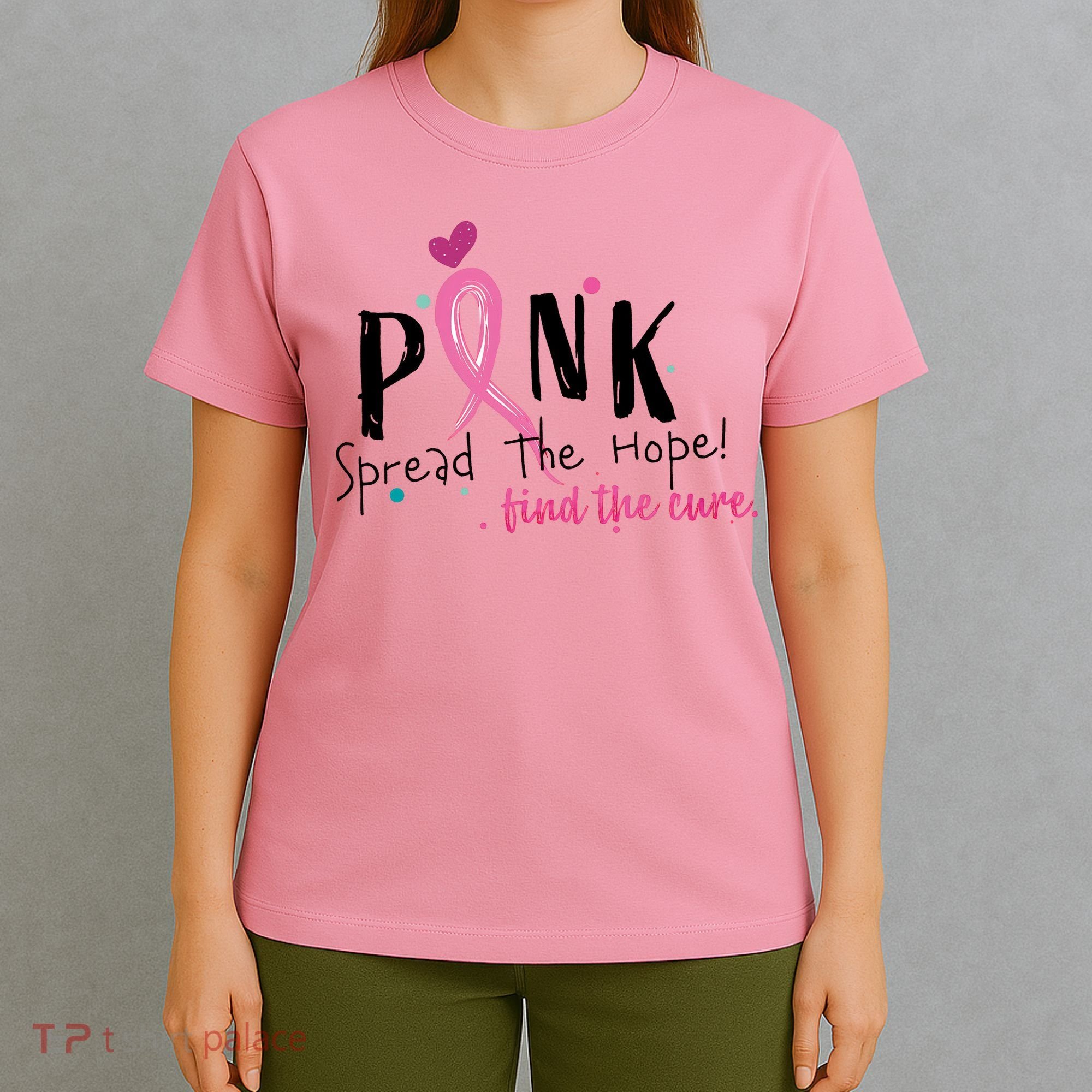 Pink Spread The Hope Time The Cure Breast Cancer Awareness T-Shirt