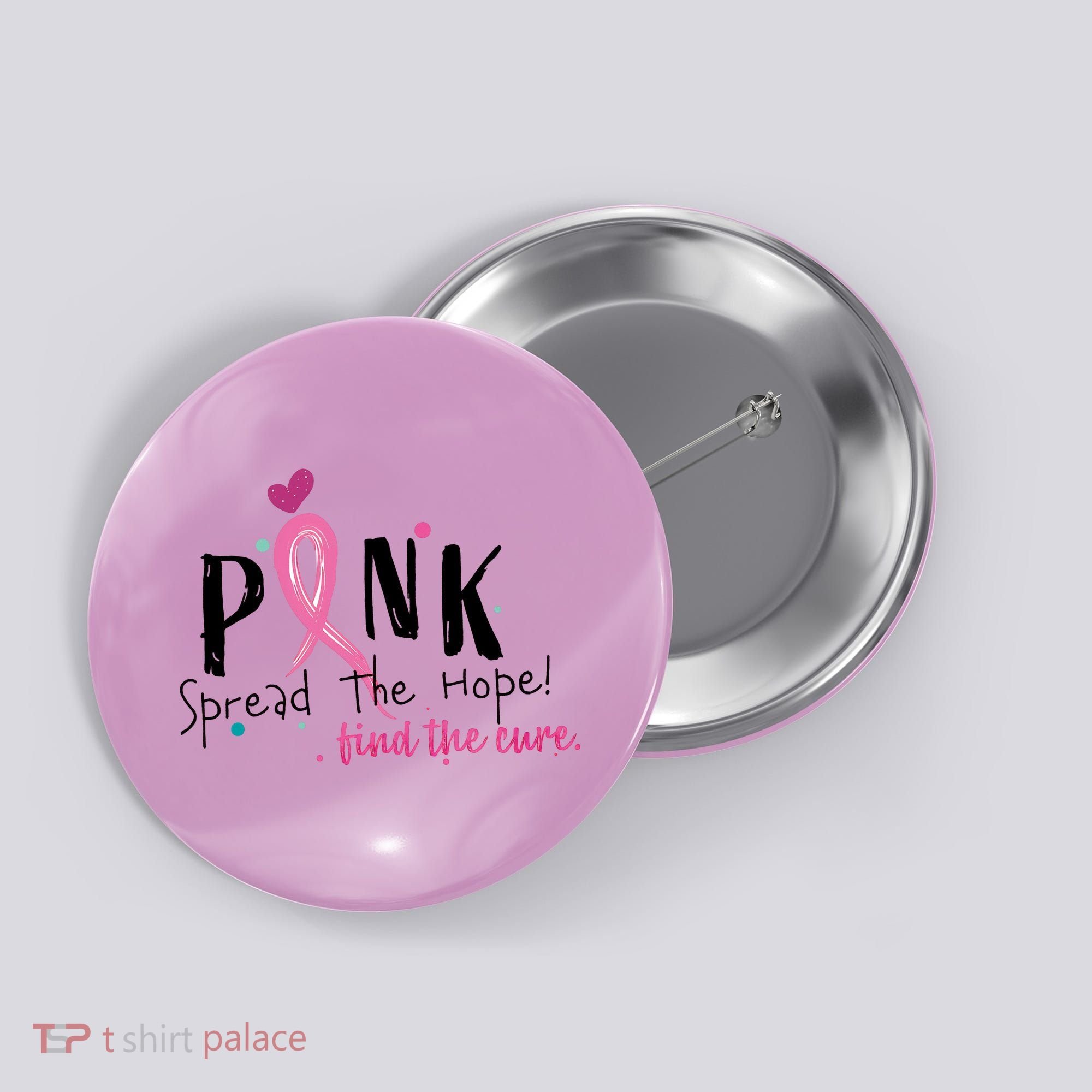 Pink Spread The Hope Time The Cure Breast Cancer Awareness Button