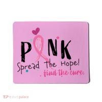 Pink Spread The Hope Time The Cure Breast Cancer Awareness Mousepad thumb 0