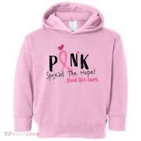 Pink Spread The Hope Time The Cure Breast Cancer Awareness Toddler Hoodie thumb 0