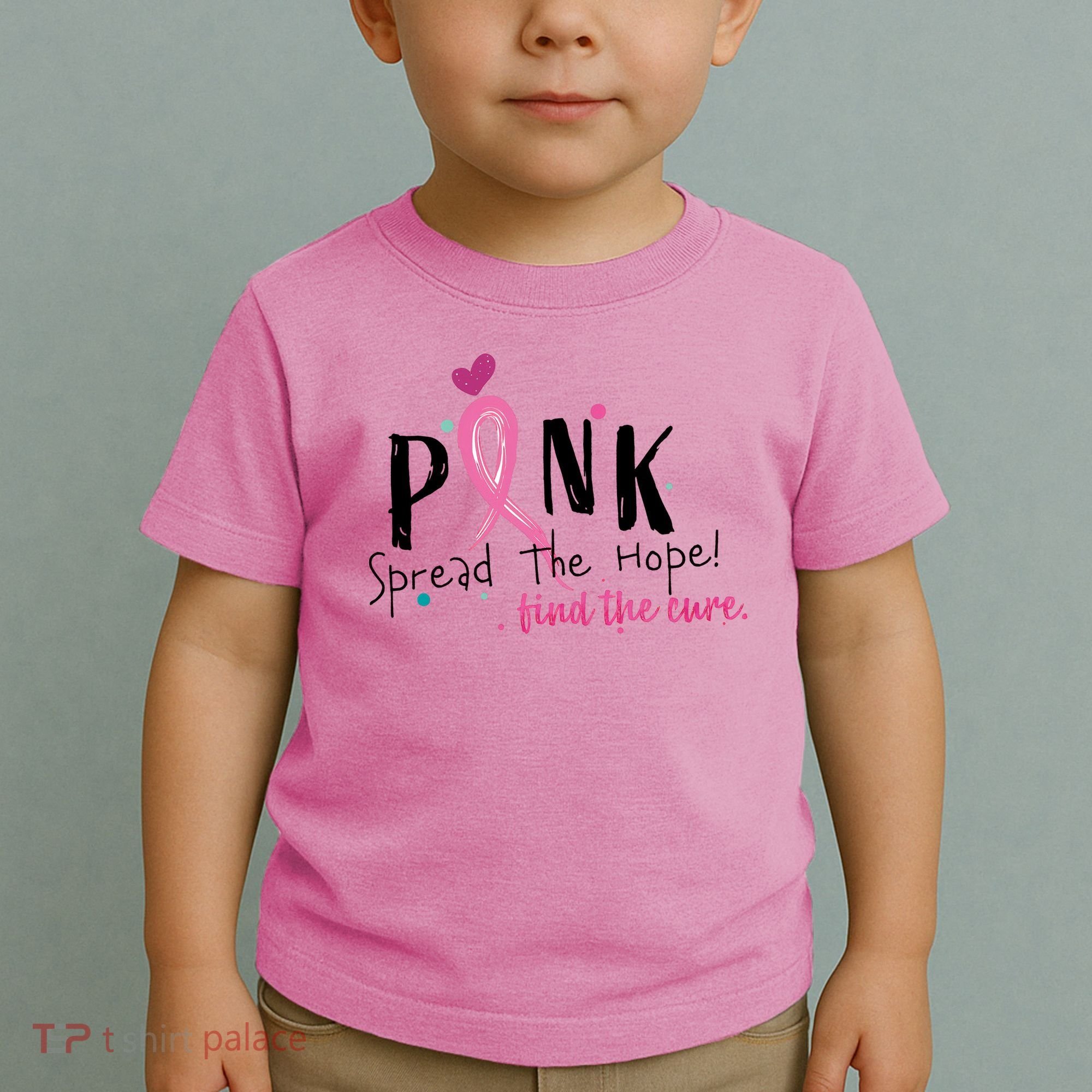 Pink Spread The Hope Time The Cure Breast Cancer Awareness Toddler T-Shirt