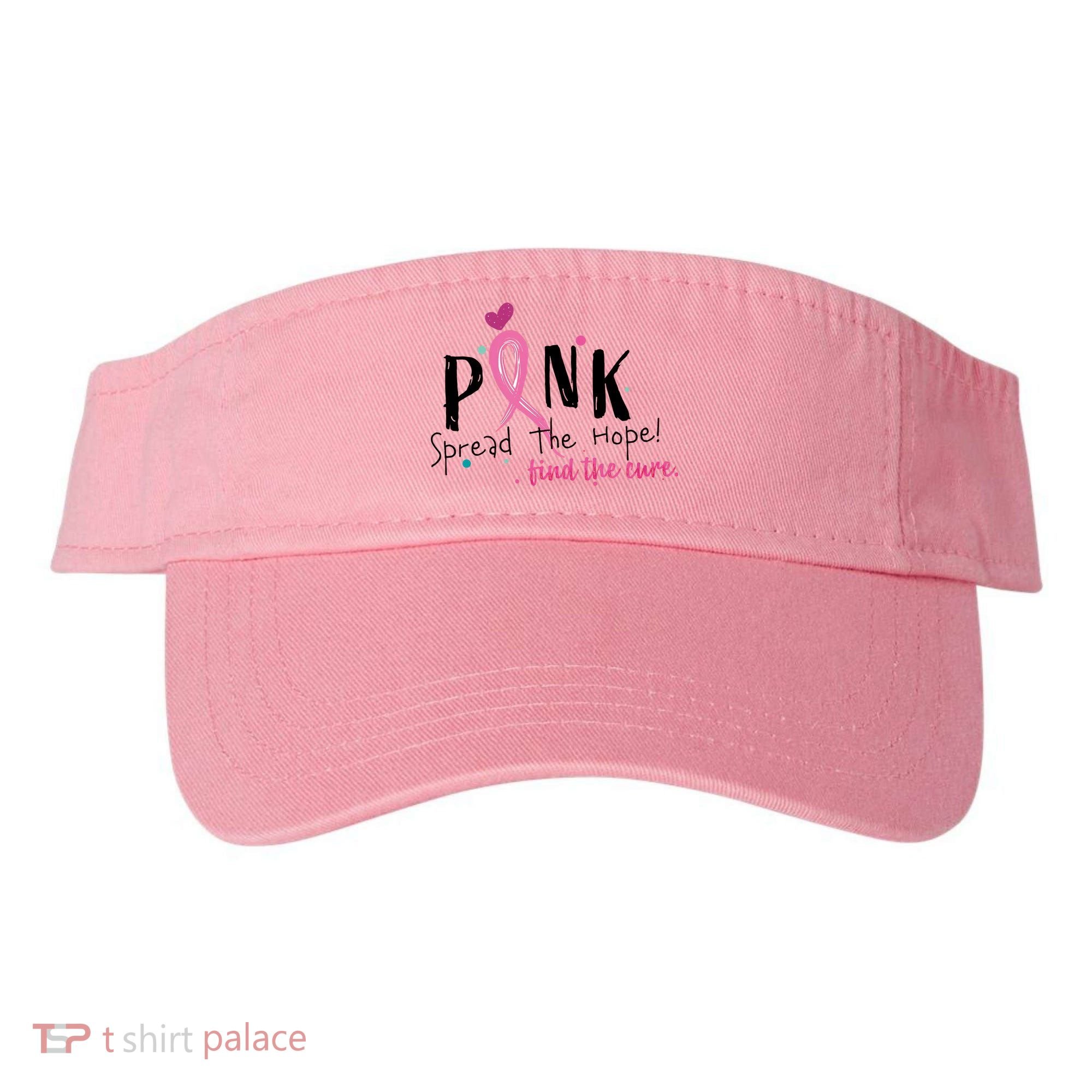 Pink Spread The Hope Time The Cure Breast Cancer Awareness Visor