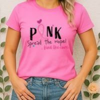 Pink Spread The Hope Time The Cure Breast Cancer Awareness Women's T-Shirt thumb 2