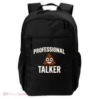 Professional Shit Talker Funny Joke Slogan Backpack thumb 0