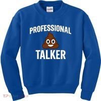 Professional Shit Talker Funny Joke Slogan Kids Sweatshirt thumb 0