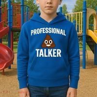 Professional Shit Talker Funny Joke Slogan Kids Hoodie thumb 2
