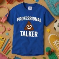 Professional Shit Talker Funny Joke Slogan Kids T-Shirt thumb 3