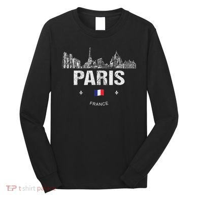 Paris Souvenir Travel Long Sleeve Shirt