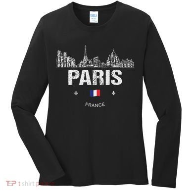 Paris Souvenir Travel Women's Long Sleeve Shirt