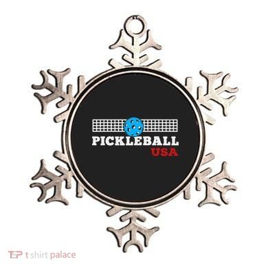 Pickleball Support The Team Pickleball Player USA Flag Ornament
