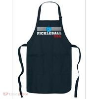 Pickleball Support The Team Pickleball Player USA Flag Apron thumb 0
