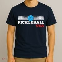 Pickleball Support The Team Pickleball Player USA Flag T-Shirt thumb 3