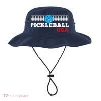Pickleball Support The Team Pickleball Player USA Flag Bucket Hat thumb 0